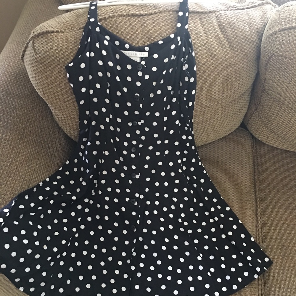 Black and white polka dot dress